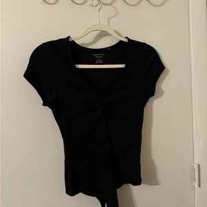 American Eagle Outfitters Black Short Sleeve Top